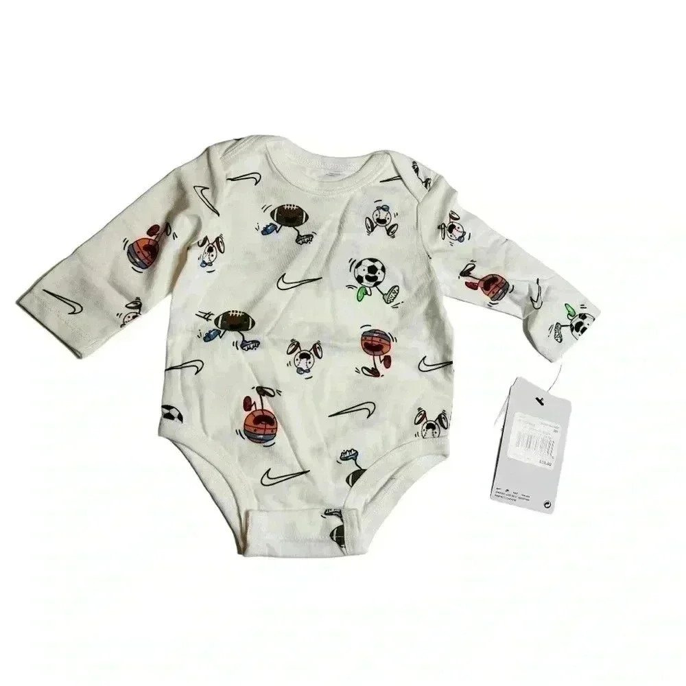 Nike Baby Boy's  Long Sleeve Bodysuit & Joggers Set Size 3 Months - Picture 4 of 5